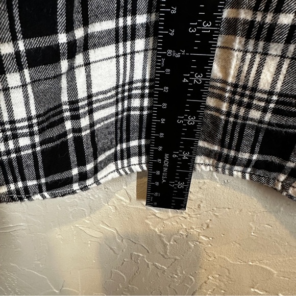 Lauren Ralph Lauren Plaid Flannel Pajama Button Down Top Women’s Size L Sleep - Picture 9 of 10